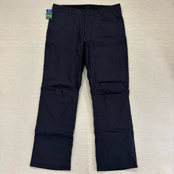 Orvis Fleece Lined Tech Pants Mens 36 x 32 Black Water Repellent Insulated - Picture 2 of 15